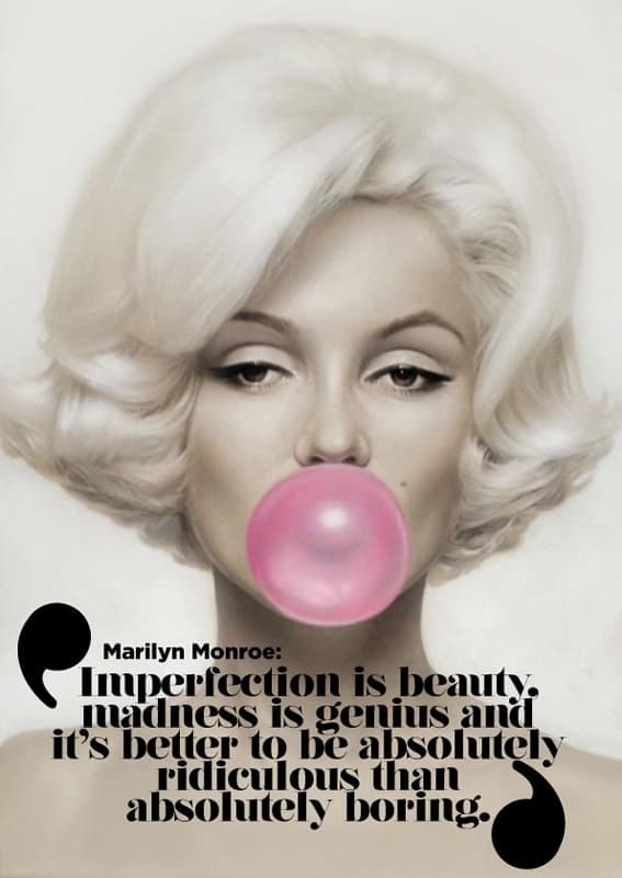 marilyn monroe quotes about beauty being imperfect