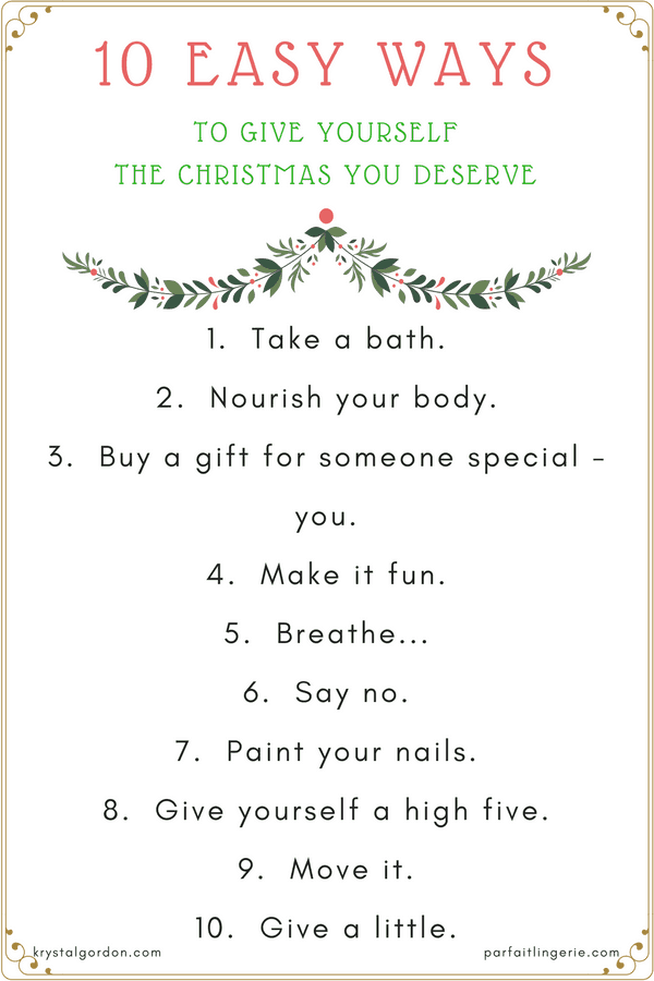 10 Easy Ways To Give Yourself The Christmas You Deserve