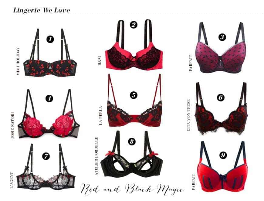 lingerie we love red black bras