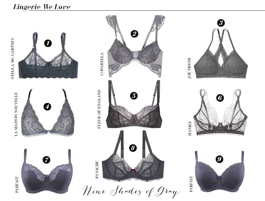 lingerie we love - shades of grey bras