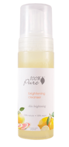 100 percent pure brightening facial cleanser