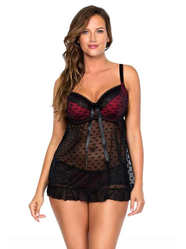 Kitty_UnderwireBabydoll2108_BlackRed_Front