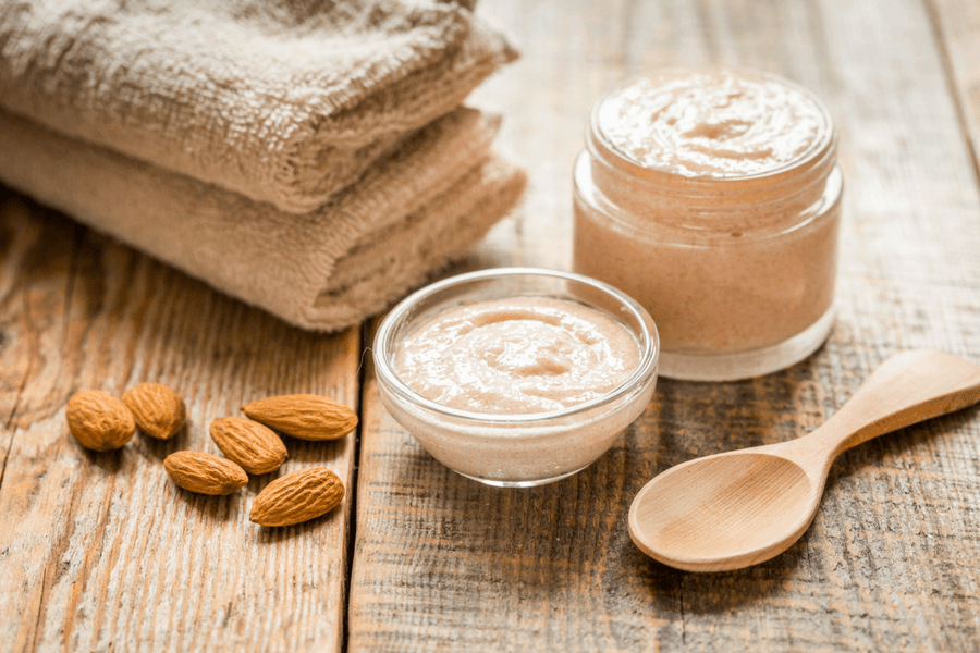 almond scrub fine grains sensitive dry skin - 5 Simple Tips For Gorgeous Glowing Skin This Summer