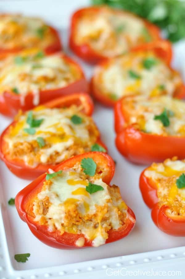 get creative juice cheesy chicken stuffed peppers - 12 Refreshing Dinner Dishes Perfect for Hot Weather