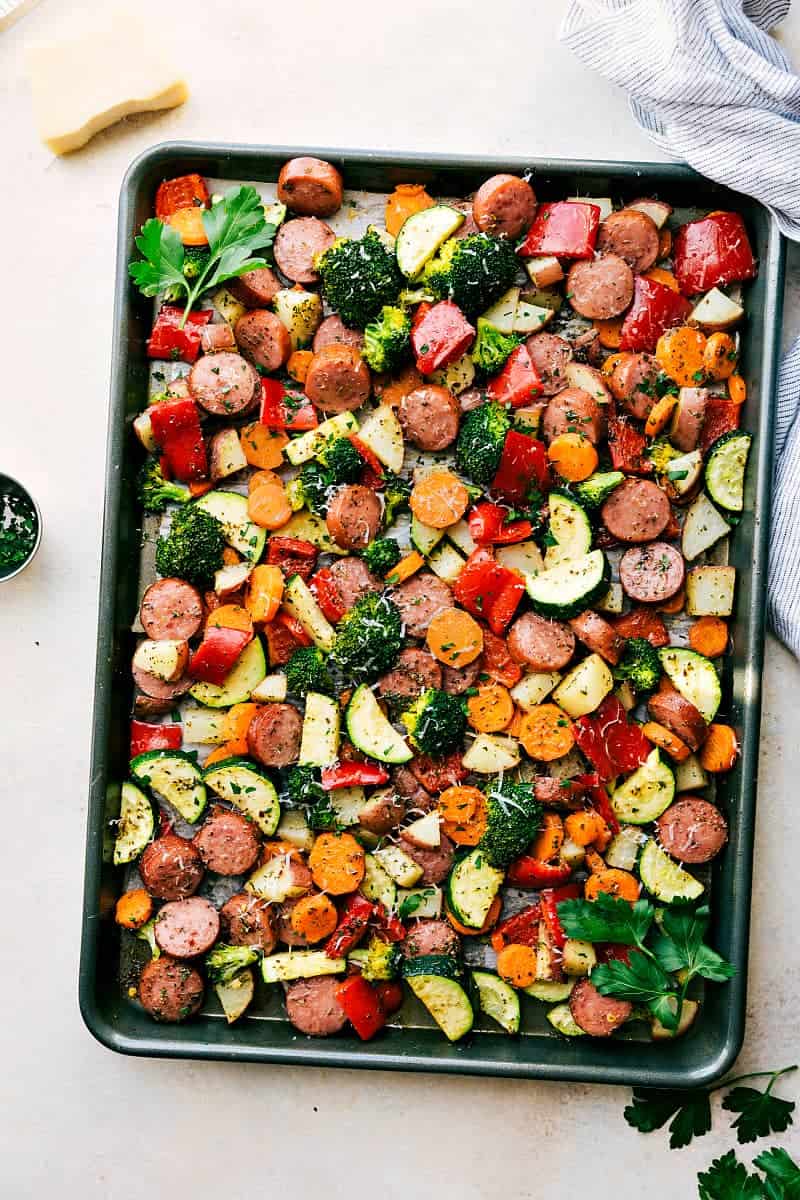 one pan healthy italian sausage veggies chelseas messy apron - 14 Easy Meals For 2 On A Budget