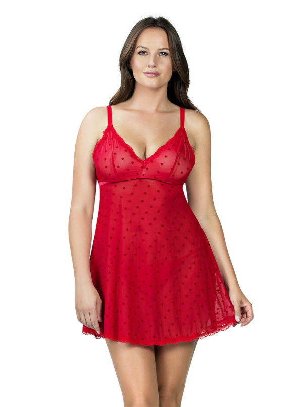 PARFAIT_Lily_BabydollWFreeThongP5818_RacingRed_Front